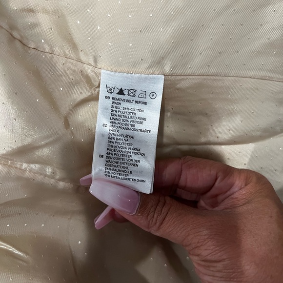 Gold Textured Blazer and Dress Set - Picture 9 of 9